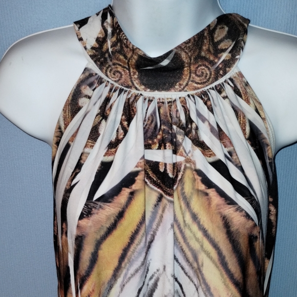 Dot's Women's Halter Boho Animal Print Halter Top Size 1X - Picture 3 of 8